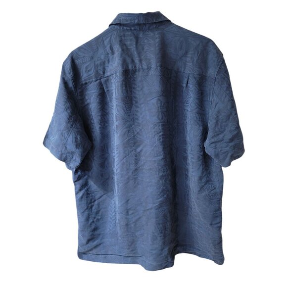 Quiksilver Mens Waterman Collection Blue Short Sleeve Shirt Size L - Picture 2 of 7